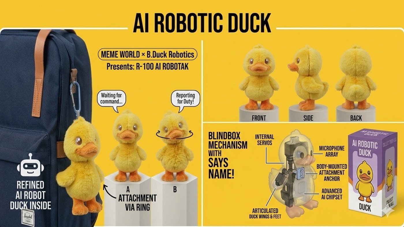 AI Robotic Duck R-100